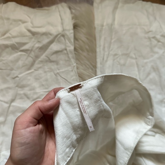 FREE PEOPLE Everything Wide Leg Pant In White - Picture 4 of 5